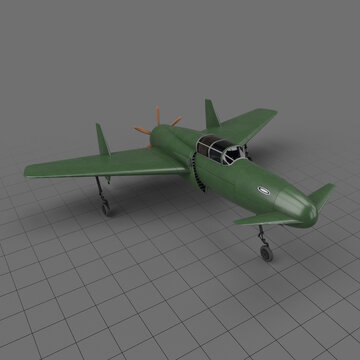 Canard airplane landed