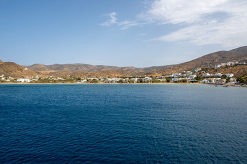 Fototapeta premium Panorama of Ios, a Greek island in the Cyclades group in the Aegean Sea. Greece