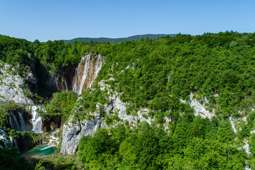 The Veliki Slap Waterfall in Plitvice Lakes National Park, Croatia