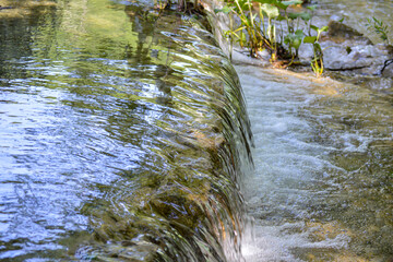 Splashes on Waterfall in Plitvice Lakes National Park, Croatia