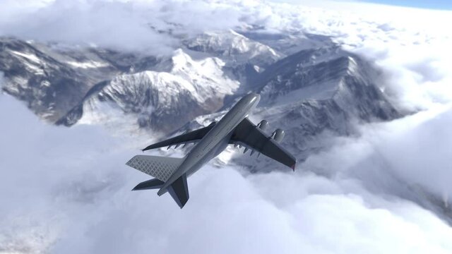 A380 im Flug &uuml;ber den Wolken