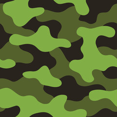 Camo texture seamless pattern. Abstract mdoern endless military camouflage ornament. Vector background.