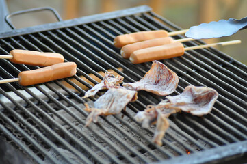 dried squid, grilled squid or squid and dip