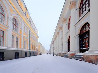 winter frosty weather in Moscow