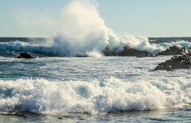 The force of marine nature on the coasts of Oaxaca.