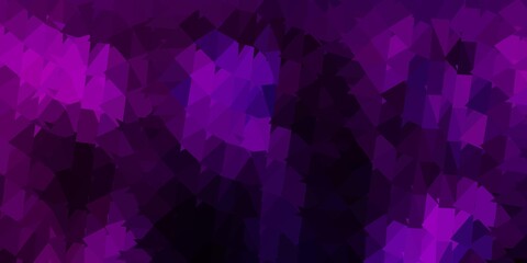 Dark purple vector triangle mosaic design.