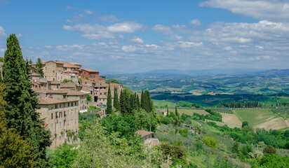 Fototapeta na wymiar Landscape view of San Gimignano 