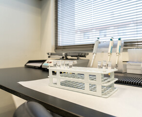 laboratory doing tests for vaccine blood collection and hematology analytics