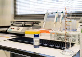 laboratory doing tests for vaccine blood collection and hematology analytics