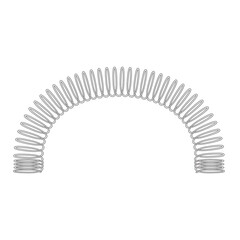 Metal coil  springs . Spiral Flexible Wire. Metal Spiral. coil spring isolated on white background vector