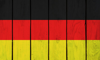 German national flag on wooden texture