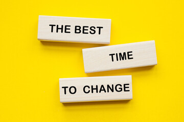 GRATITUDE CHANGES EVERYTHING . Saying. expression written on a wooden bars on a yellow background