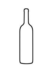wine bottle isolated on white background