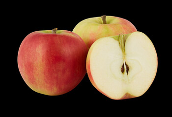 red and yellow apples isolated with clipping path 