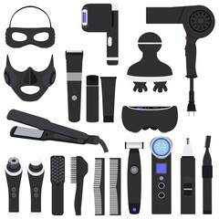 Fototapeta premium 美容家電のアイコンイラストセット素材 ベクター