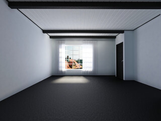 part of the empty room, 3d