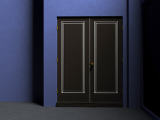 part of the room, door in the future, 3d