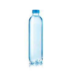 Plastic bottle of still clean water isolated on white background
