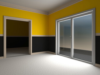 part of the empty room, 3d