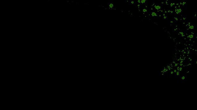 St Patricks Day Background with  Alpha Channel. Element footage easy to use place on footage or background.