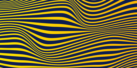 Yellow wave line on blue background. Happy independence day of Sweden. Creative shiny wavy Sweden flag background with text typography.