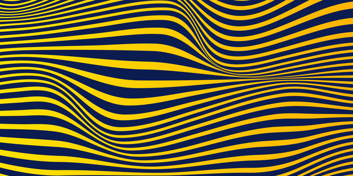 Yellow wave line on blue background. Happy independence day of Sweden. Creative shiny wavy Sweden flag background with text typography.