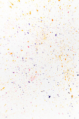 Abstract colored paint drops background. Over white.