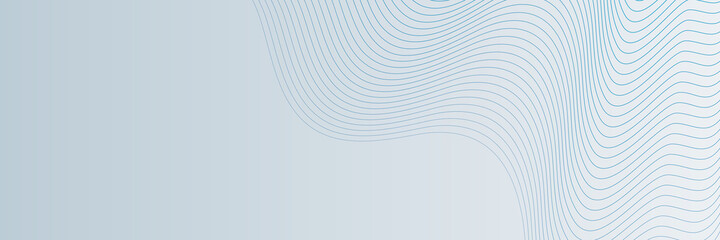 Fototapeta premium Blue line wave technology abstract background on white background. Abstract lines and dots connect background. Technology connection digital data and big data concept. Artificial Intelligence banner 