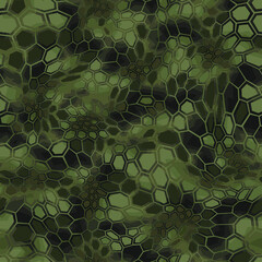 Hexagonal camouflage seamless patern. Abstract modern endless digital contemporary design texture. Military geometric ornament for fabric, fashion and vinyl wrap print. Vector illustration.