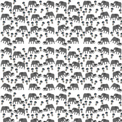 elephant and little elephant and parachute pattern
