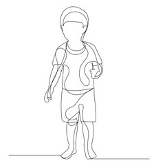 one line drawing boy, child