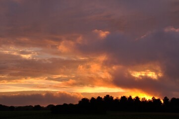 Sunset at Plérin in Brittany