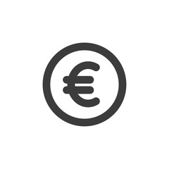 Euro symbol icon vector on white background
