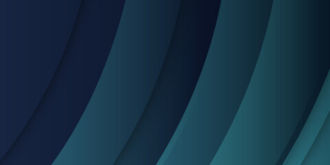 Abstract modern dark blue green 3d background with light green blue gradient lines