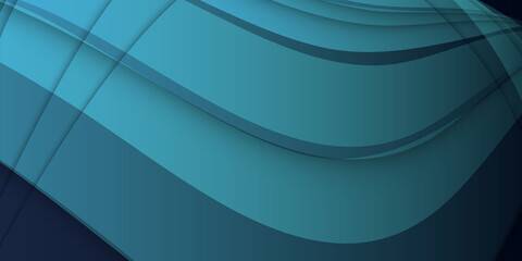 Green turquoise and Blue background vector overlap layer on dark space for background design. Abstract geometric banner. Teal mint landing page. Blurred turquoise blue green water background.