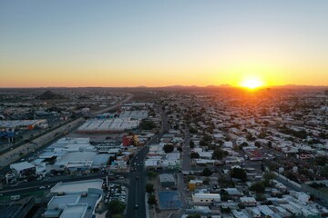 Sunset at Sonora city, Mexico