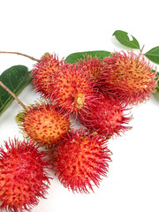 Rambutan isolated on the white background 