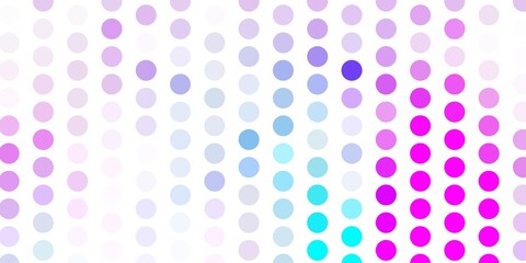 Light pink, blue vector layout with circle shapes.