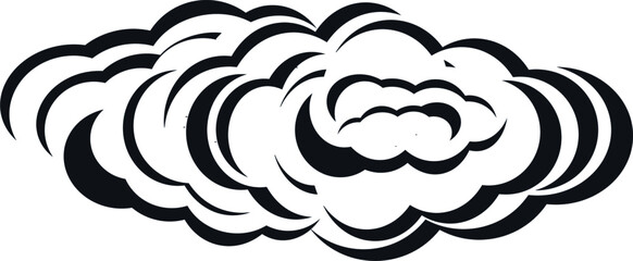 Ink style cloud in vector