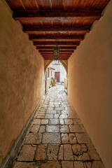  Croatia, island of Korcula view of the city of Korcula