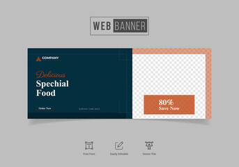 food web banner template design