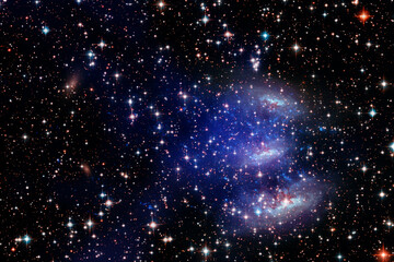 Colorful starry outer space background. The elements of this image furnished by NASA.