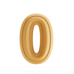 Leather yellow texture letter digit number zero 0 - 417452518