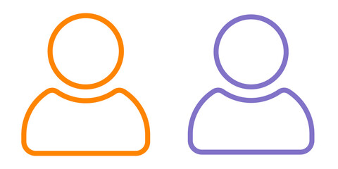 Person icon, flat design template, isolated avatar sign, vector illustration