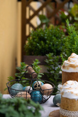 orthodox kulich, easter sweet bread with raisins