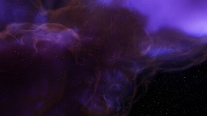 Space background with realistic nebula and shining stars. Colorful cosmos with stardust and milky way. Magic color galaxy. Infinite universe and starry night. 3d render