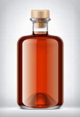 Glass Bottle on background. 