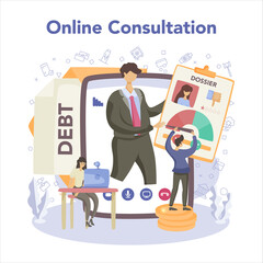 Debt collector online service or platform. Collecting agency looking