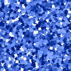Glitter seamless texture. Admirable blue particles. Endless pattern made of sparkling squares. Unusu