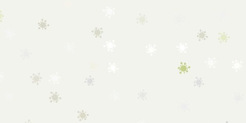 Light gray vector background with covid-19 symbols.